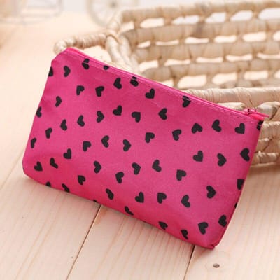 Trousse de Maquillage de Voyage Étanche, Trousse de Toilette Portable Non Tissée, Boîte de Rangement pour Soins de la Peau Grande Capacité rouge rose