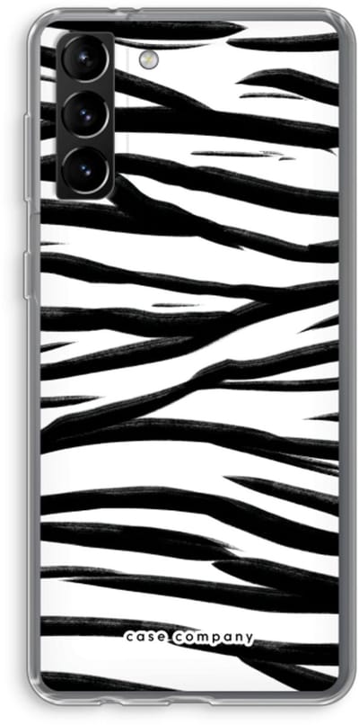 Case Company® - Hoesje geschikt voor Samsung Galaxy S21 Plus hoesje - Zebra pattern - Soft Cover Telefoonhoesje - Bescherming aan alle Kanten en Schermrand