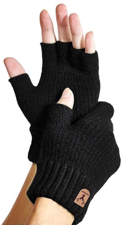 aladdien - Vingerloze Handschoenen - Warme Winterhandschoenen - Ideaal voor Fietsen - Perfect voor Hardlopen - Bescherming tegen Koude - Flexibel en...