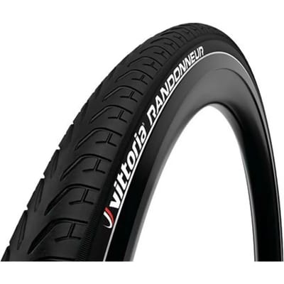 Vittoria Randonneur Reflective 700c X 37 Stijve Racefietsband Zwart 700C x 35