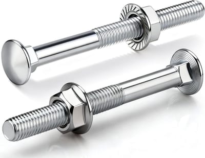 25 Stuks M8 x 80 mm Lockschroeven met Flensmoeren, Platte Kop, Geschikt voor Constructie, Industrie en Thuisdecoratie