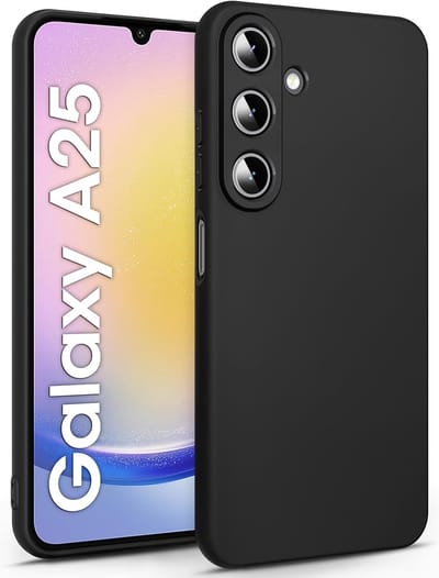 Hoesje geschikt voor Samsung Galaxy A25 hoesje Siliconen cover Zwart soft backcover