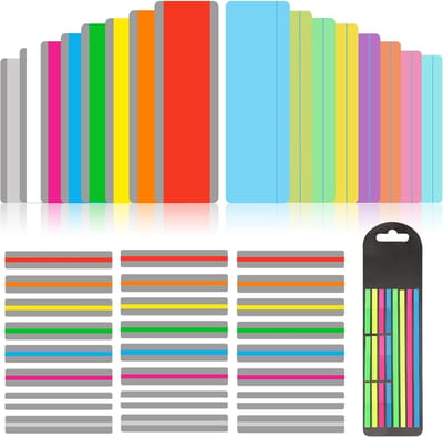 Leesstrips Set - Markeerstiften Overlays - Gericht Lezen - 48 Stuks 3 Stijlen - 19 x 7 cm - Diverse Kleuren