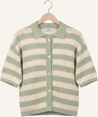 Ydence Knitted Top Janouk Tops & T-shirts Dames - Shirt - Groen - Maat XS