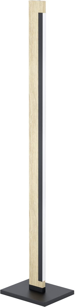 EGLO Camacho Vloerlamp - LED - 126 cm - Zwart/Bruin - Dimbaar