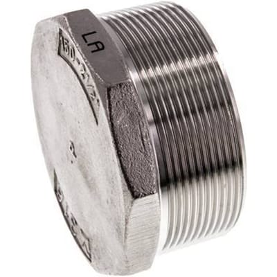 Plug R2 1/2'' RVS met buitenzeskant 16 bar (224.8psi)