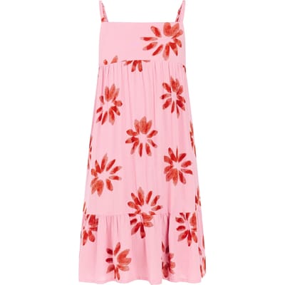 Protest PRTAnou JR - Mini-jurk Meisjes - Spaghetti bandjes - Knielengte - Roze