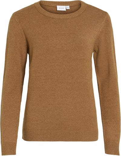 VILA - VIRIL O-NECK L/S KNIT TOP - NOOS - Dames - Gebreide truien