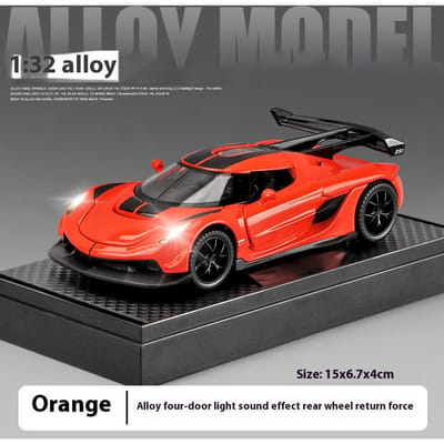 1:32 Knsg Jesko Supercar Racing Legering Metaal Diecast Model Auto Geluid & Licht Bureau Trendy Ornament Verjaardagscadeaus Voor Vriend