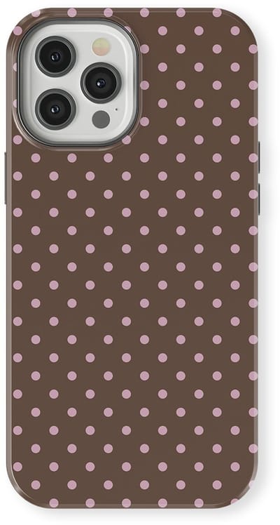 Polka Dots Hoesje geschikt voor iPhone 12 Pro | Geschikt Voor Mag | Stippen Design Backcover geschikt voor iPhone 12 Pro Choco Blush