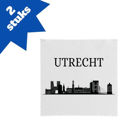 Akyol - utrecht brillendoekjes - Utrecht - toeristen - stad - geschenk - cadeau - kado - 17,8 bij 17,8 cm - 2 stuks