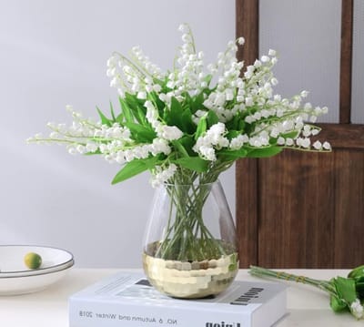 18-delige Neppe Lelietjes-van-Dalen Bloemen Set voor Bruiloft, Babyshower, Tuin Decoratie en Binnen- of Buitengebruik