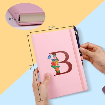 Notitieboek A5 - Schrijfvriendelijk boek - Schrijven en noteren - Met tabbladen - 145 x 21 cm - Roze