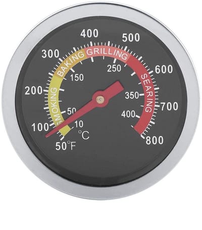 Dailygoody - Roestvrijstalen BBQ-thermometer - Temperatuurmeter voor Barbecuekoken - Perfect voor Grillen - Handig en Nauwkeurig - Geschikt voor Thuis...