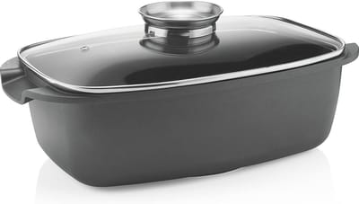Grote braadpan met deksel Zwarten Zware Kwaliteit