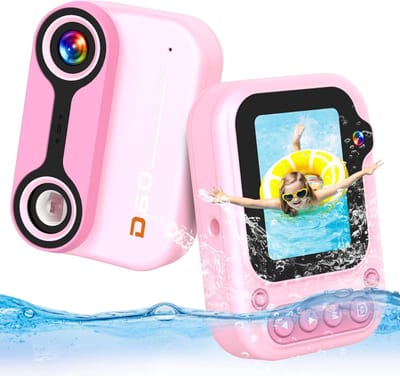 12MP 1080P HD Kinderen Onderwatercamera Camcorder 3M/10ft Waterdichte Camera met Lanyard 2 Inch LCD Scherm 32GB SD Kaart Draagbare Cadeaucamera voor Jongens en Meisjes