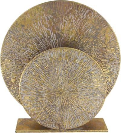 DKNC Tafellamp Moos - Staande Lamp Metaal - Industrieel - 37x8x39cm - Goud - Hoogwaardig materiaal - Tafellamp Slaapkamer - Staande lamp Woonkamer