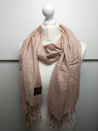 Lange dames sjaal Naiza-pashmina-effen motief tanny bruin