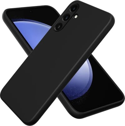 Solid hoesje Geschikt voor: Samsung Galaxy A15 Soft Touch Liquid Silicone Flexible TPU Rubber - Zwart