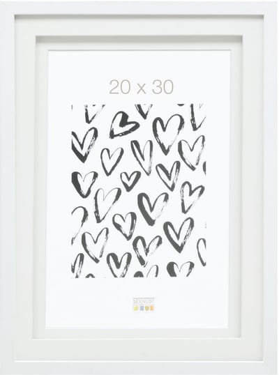 Deknudt Frames fotolijst S65KK1 P1 - wit met passe-partout - 20x30 cm