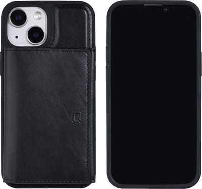 UNIQ Accessory Zwart Pu Leather Back Cover voor Apple iPhone 13 Mini - Bescherm uw Telefoon met Stijl en Comfort