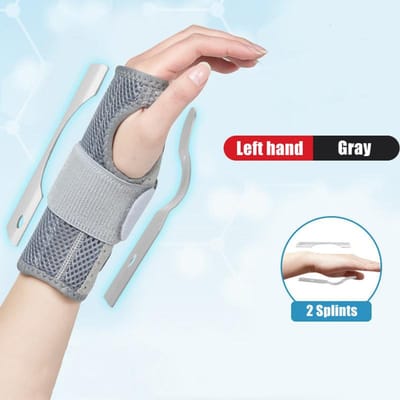 Attelle de Support de Poignet Réglable pour Tunnel Carpien Tendinite Arthrite Entorses Soulagement Protège-Poignet Orthopédique M