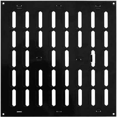 Ventilatierooster Metaal - Luchtrooster Afdekking - Ventilatie Afdekken - Verstelbare Sluiter - 300x300 mm - Zwart