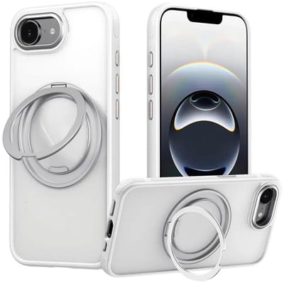 Premium Hoesje geschikt voor Apple iPhone 17e / 16e - MagSafe Kickstand - Wit