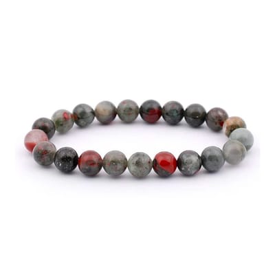 Bixorp Gems Heliotroop Armband 6mm Kralen - Edelsteen Kralenarmband - 18cm