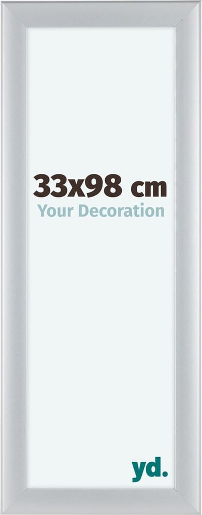 Your Decoration - Fotolijst 33x98 cm - MDF - Zilver Mat - Como