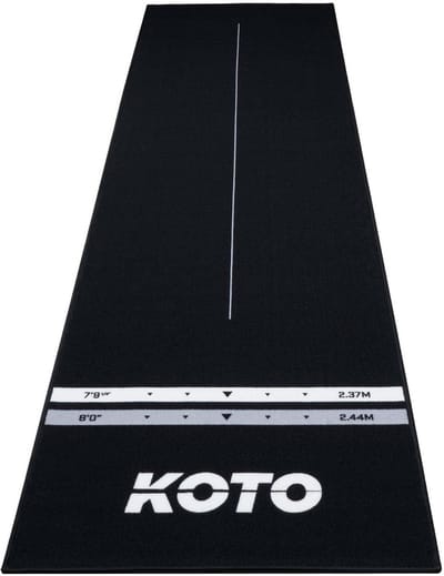 Dartmat Zwart 285 x 80 cm - Rubber Dartmat met Werplijnen en Vloerbescherming