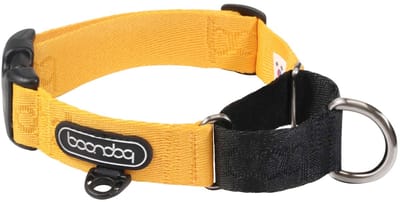 Boondog – Martingale Halsband Hond – Yellow – Maat S – Anti-Trek – Zacht Webbing