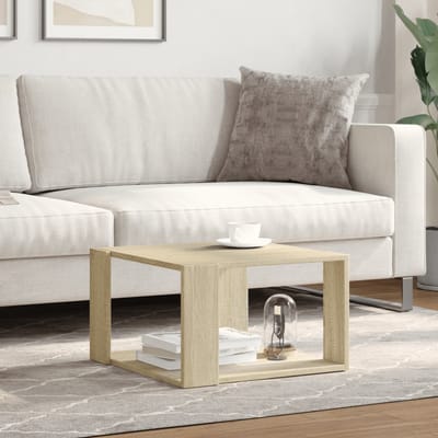 vidaXL - Salontafel - 51,5x51,5x30 - cm - bewerkt - hout - sonoma - eikenkleurig