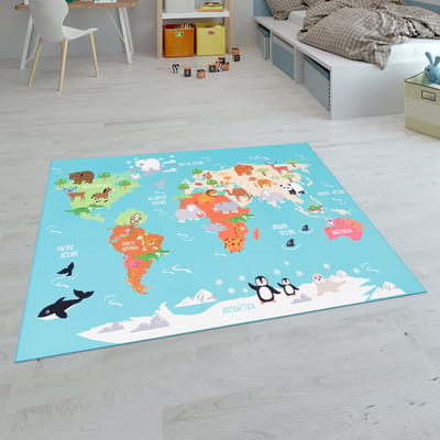 Paco Home Kindertapijt Laagpolige Vloerkleden Voor Kinderkamer Speelkleed Meerkleurig 200x290 cm