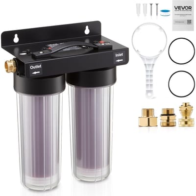Gedeïoniseerd Watersysteem voor Autowas, Vlekkeloos Autowaswater Systeem met 2 x 0,5L Kleurveranderende Hars, Vlekkeloos Gedeïoniseerd Waterfilter voor Auto's Campers