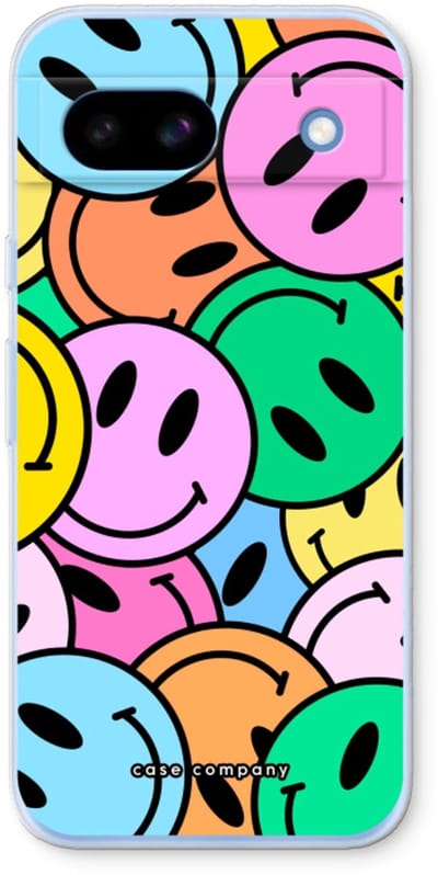 Case Company® - Hoesje geschikt voor Google Pixel 8a hoesje - Smiley N°1 - Soft Cover Telefoonhoesje - Bescherming aan alle Kanten en Schermrand