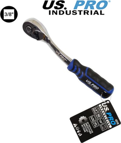 Professionele ratel 3/8" met 90 tands ratel mechanisme (200 mm lang)
