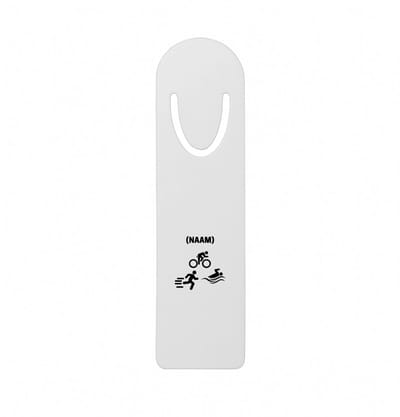 Hacebo® - Triathlon metalen boekenlegger - Sport - Sporter - triathlon Bladwijzer boekenleggers - 12.7 cm x 3.2cm