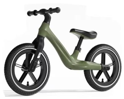 BOECK - Loopfiets – Baby Jungle Loopfiets – Stevige en veilige loopfiets voor peuters en kleuters – Balansfiets zonder pedalen – Lichtgewicht en duurzaam - Donkergroen - Trendy nu