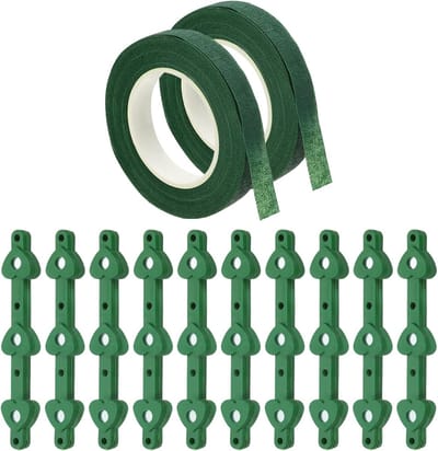 Corsage Broches - Bloemen Spelden - Bloemen Maken - Dubbele Magneet Bevestiging - 7 cm Lengte - Groen