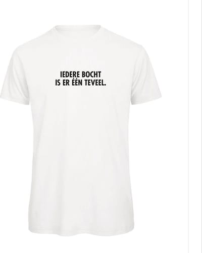 Iedere bocht is er een teveel wintersport t-shirt Wit XXL - soBAD. | Foute apres ski outfit | kleding | verkleedkleren | wintersport t-shirt | wintersport dames en heren