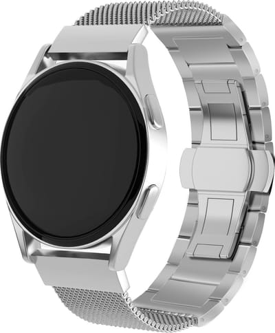 Strap-it Luxe metalen Milanese band geschikt voor Huawei Watch GT 2 42mm / GT 3 42mm / GT 3 Pro 43mm - zilver