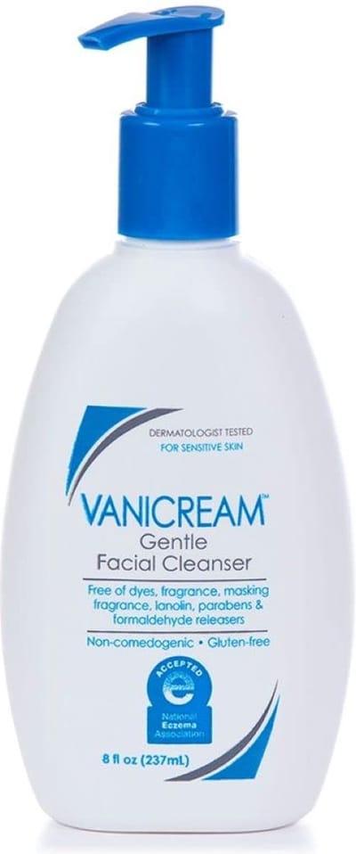 Vanicream, zachte gezichtsreiniger, voor de gevoelige huid, geurvrij, (237 ml)
