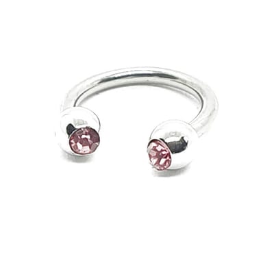 Zilver Met Steentjes - Neus / Septum / Helix Piercing