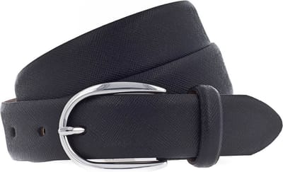 Vanzetti Leren Riem Classics 30mm Cambered Leather Belt W75 Black Zwart