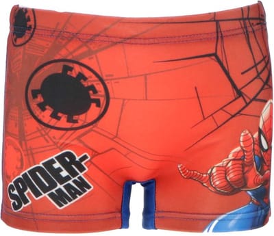 Zwembroek - Spiderman zwemboxer - Rood en donkerblauw- Maat 7/8 jaar - 122/128 cm