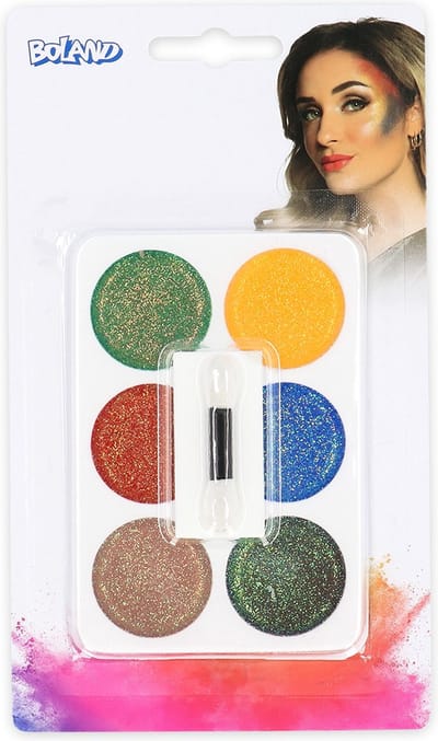 Boland - Palet schmink Glitter - - Schmink palet - Carnaval, Themafeest, Kinderfeestje, Festival - Schmink - Fantasy - Prinses