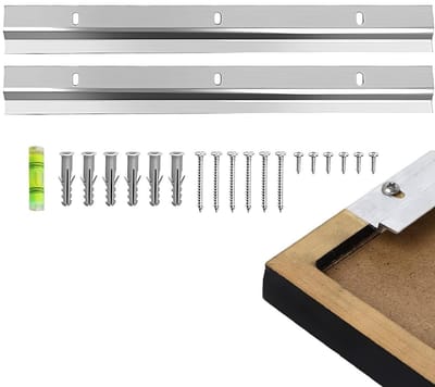 Dailygoods- Haak Robuust - Z-haak - Wandbeugel - Aluminium - Maximaal 27 kg - Herbruikbare Montagebeugels - Wandhaak