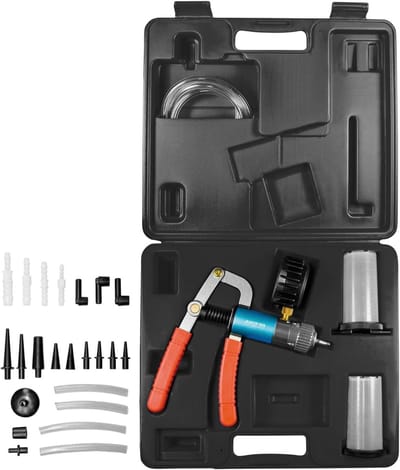 Vacuüm en Drukpompset - Remontluchter Set - Remmen Ontluchten - 27 Delig - 36 x 32 x 10 cm