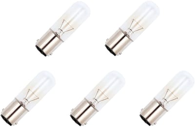 Signaallamp BA15D 6V 10W - 1666 mAh - 5 stuks - T16 Gloeilamp Ø16mm - 54mm - 2500K - Dimbaar